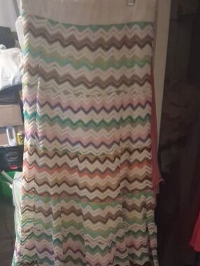 Lapis Multicolor Chevron Maxi Skirt